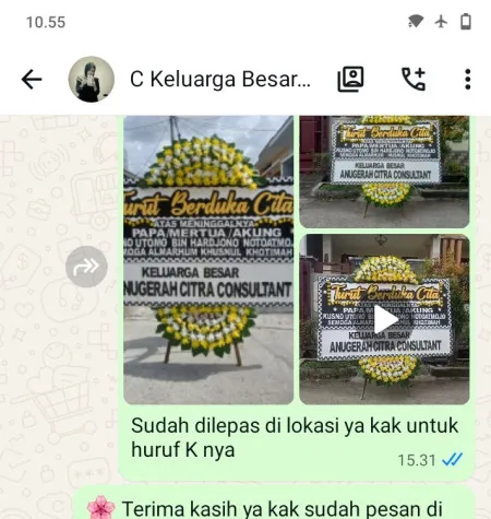 Pengiriman Papan Bunga Duka Cluster Grand Galaxy Bekasi